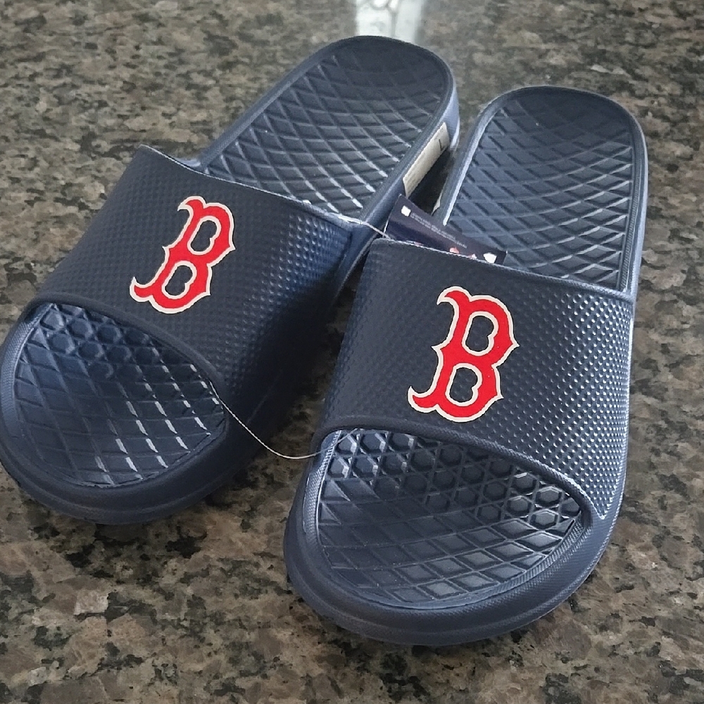 Mens Blue Slide Sandals